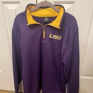 LSU Tigers Quarter-Zip Sweatshirt NCAA Large Louisiana State University